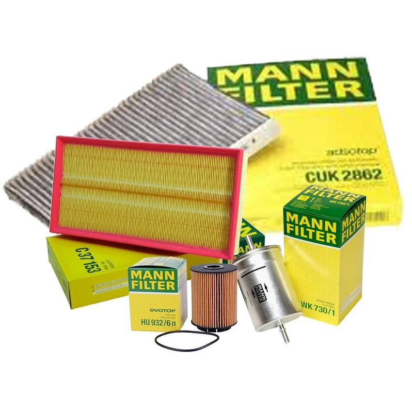 Air / Cabin Air / Fuel / Engine Oil Filter Kit - MANN-FILTER 3739422KIT